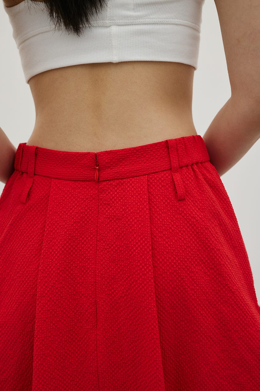 ランダムタックサッカースカート RED M