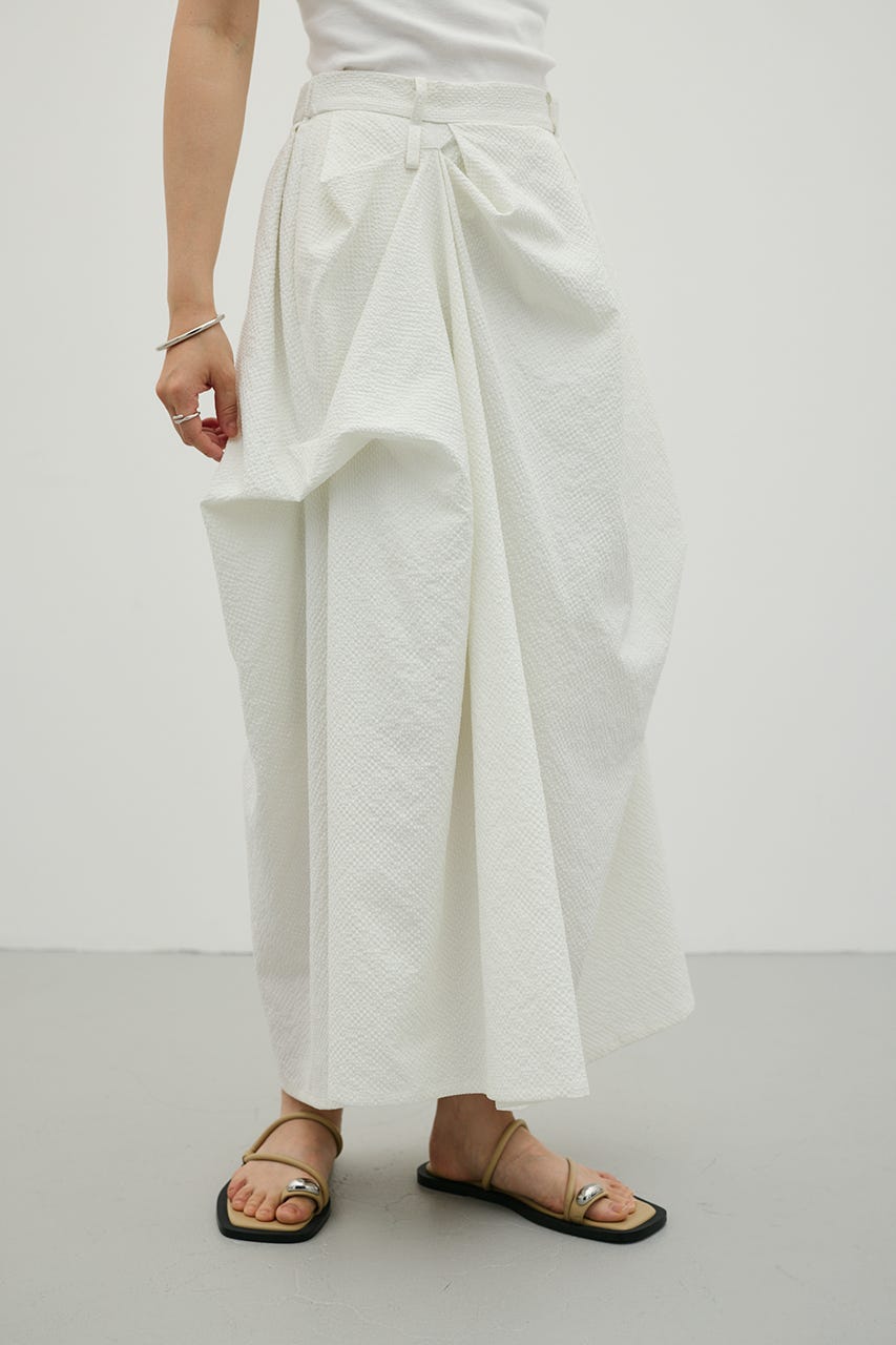 ランダムタックサッカースカート WHT S