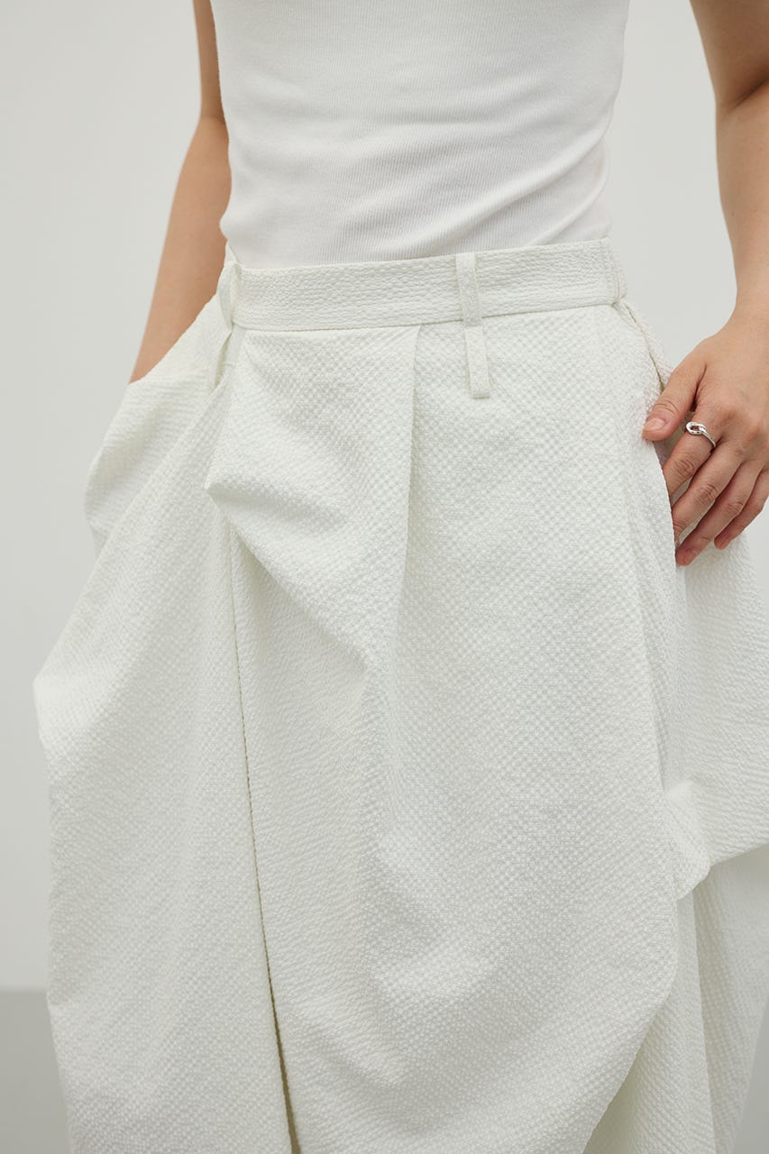 ランダムタックサッカースカート WHT S