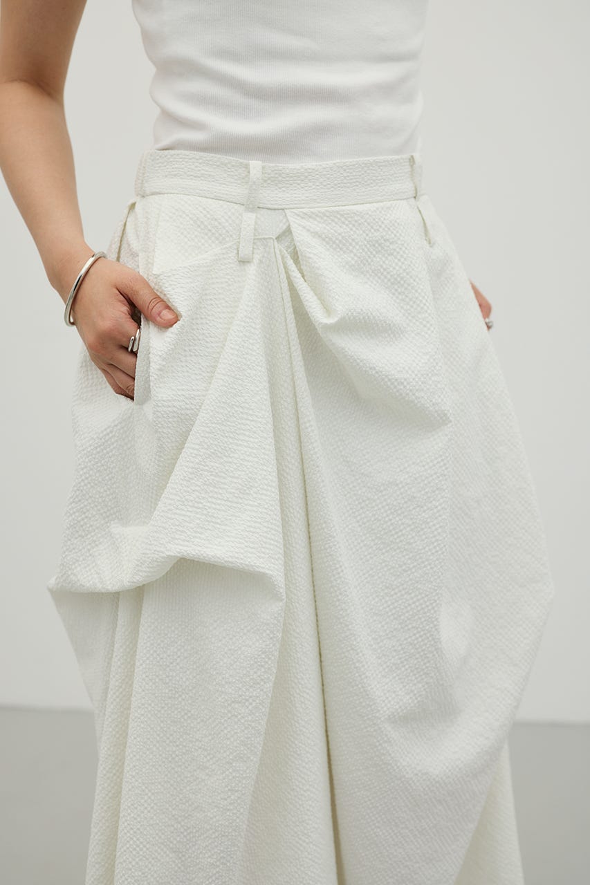 ランダムタックサッカースカート WHT S