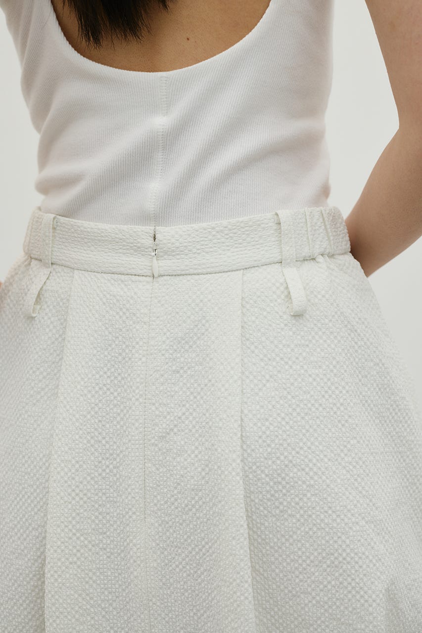 ランダムタックサッカースカート WHT S