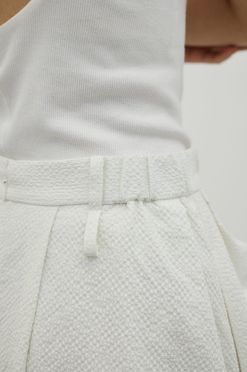 ランダムタックサッカースカート WHT S