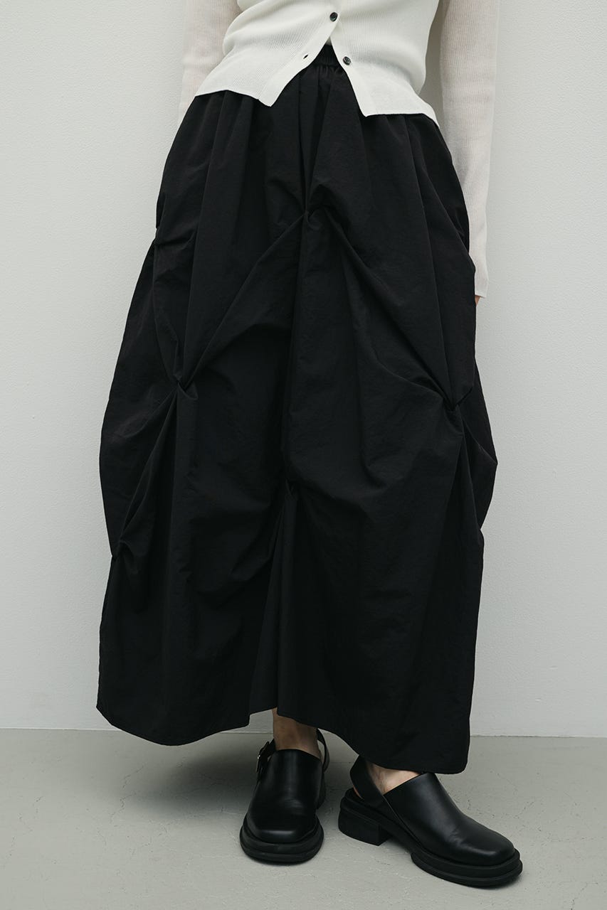 ツイストタッキングスカート BLK M