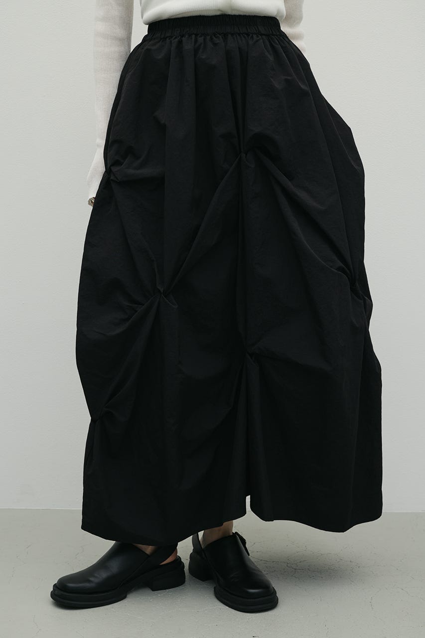 ツイストタッキングスカート BLK M
