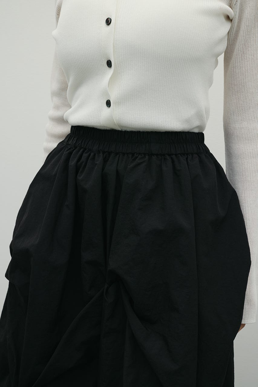 ツイストタッキングスカート BLK M