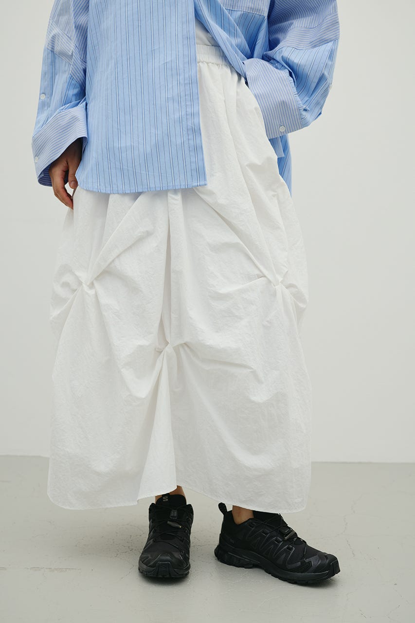 ツイストタッキングスカート WHT S