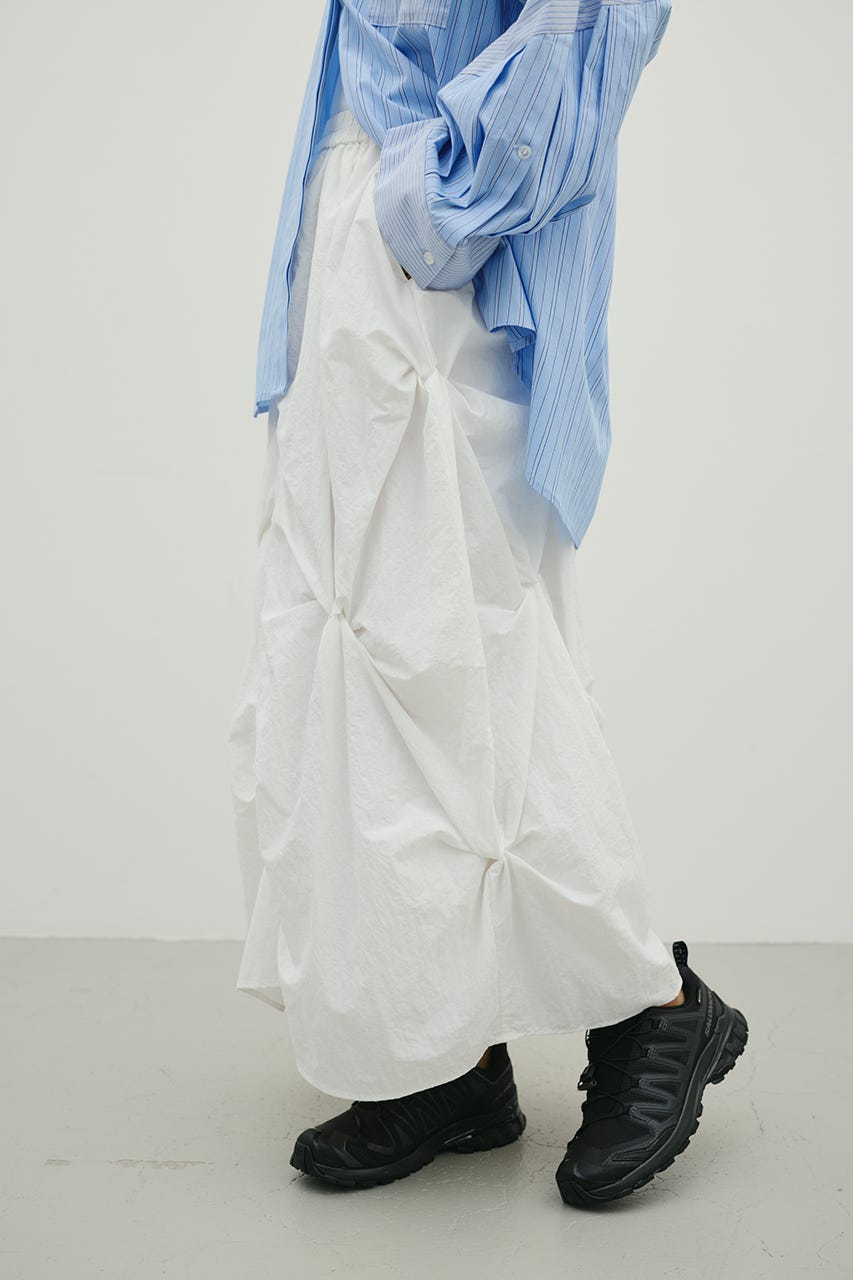 ツイストタッキングスカート WHT S