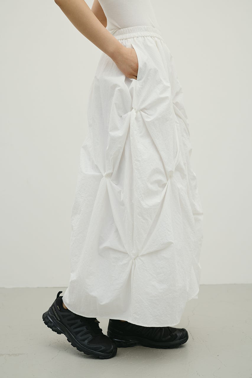 ツイストタッキングスカート WHT S