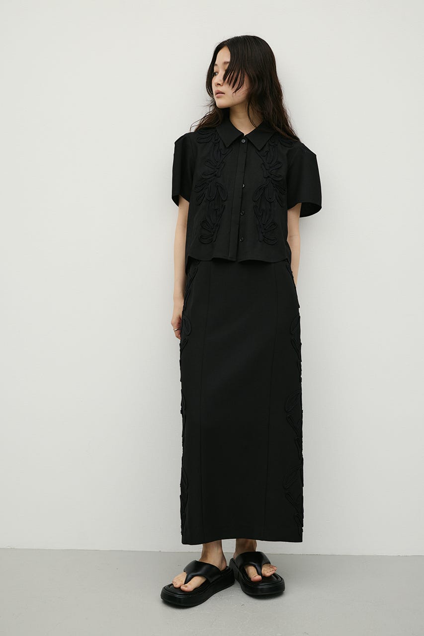 コードアクセントナロースカート BLK M
