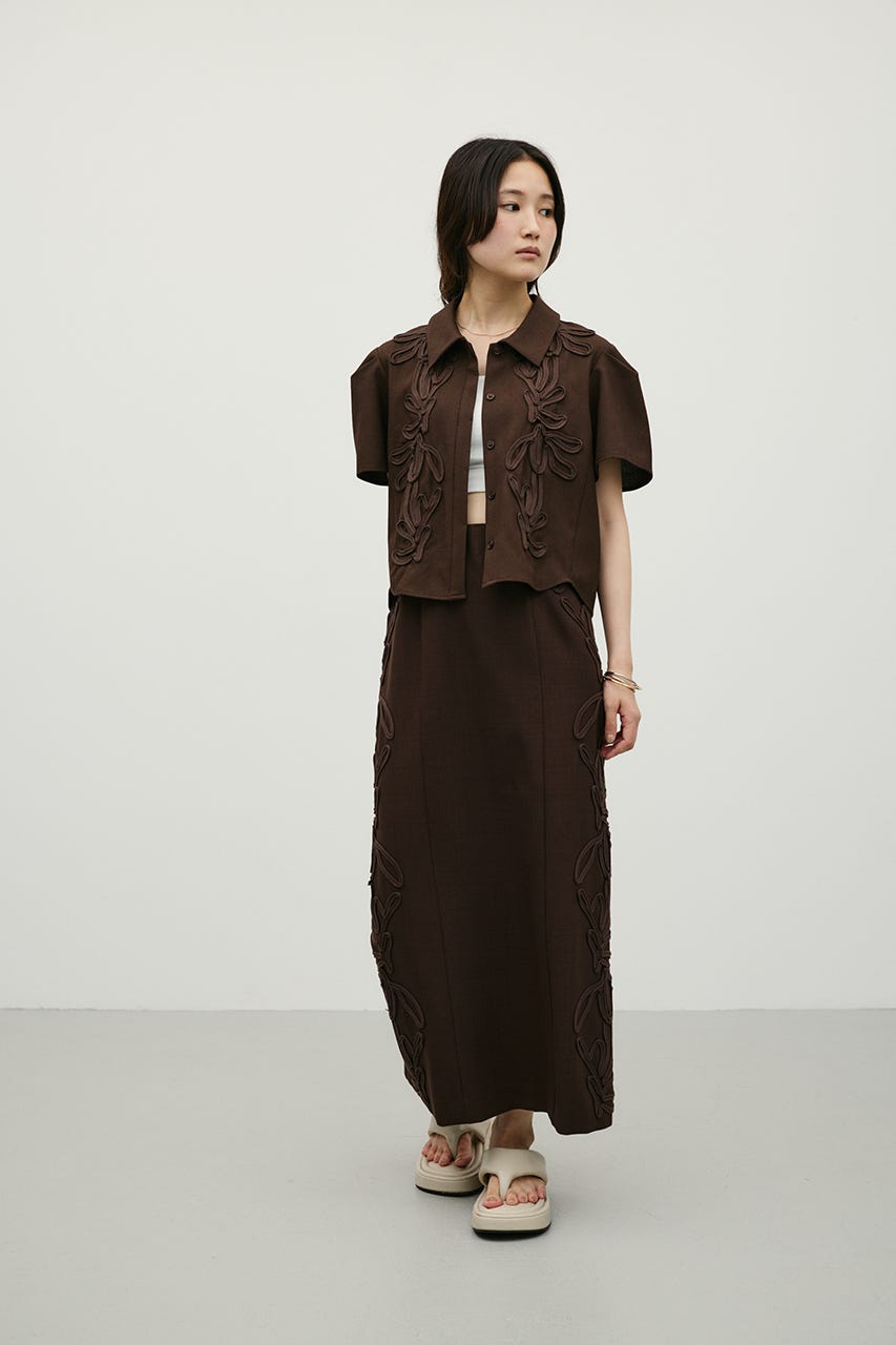 コードアクセントナロースカート BRN S