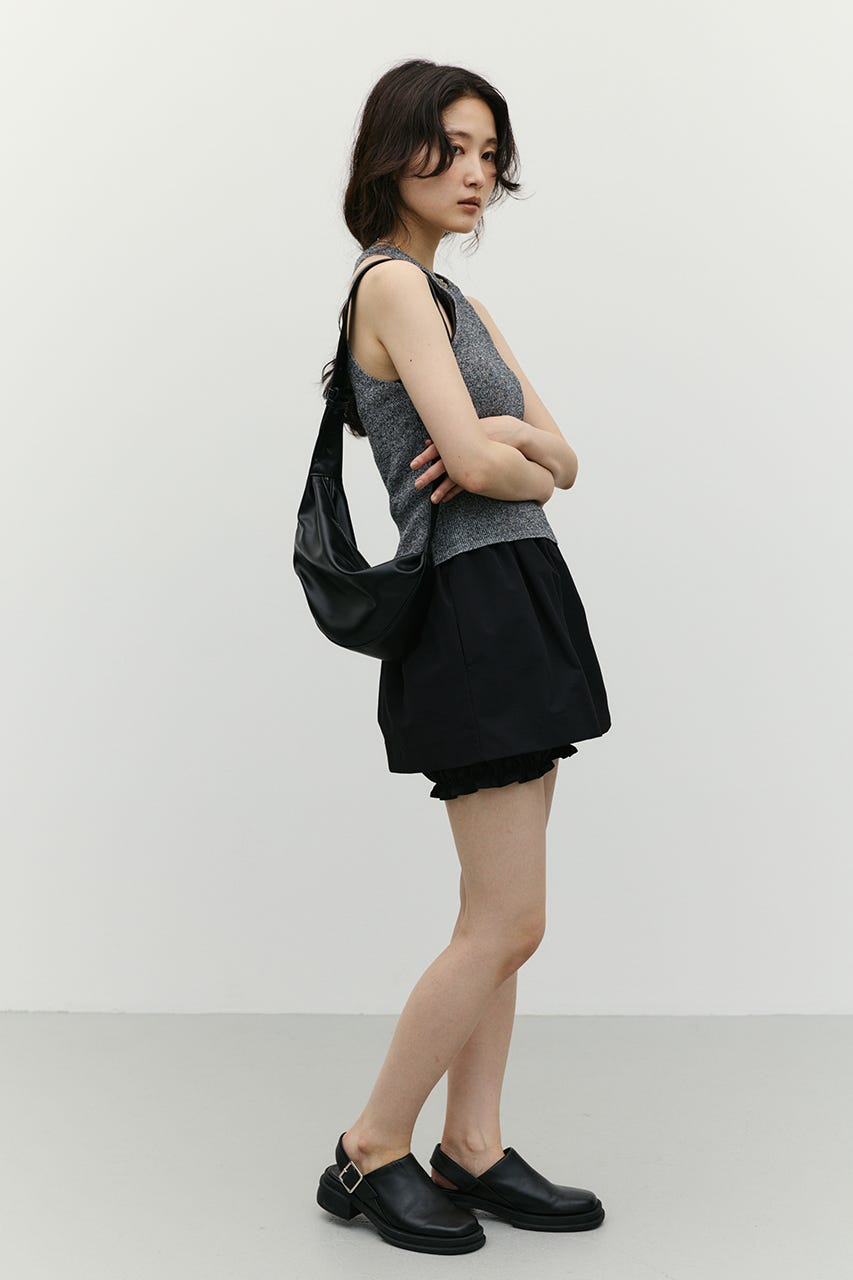 フリルミニスカートパンツ BLK S