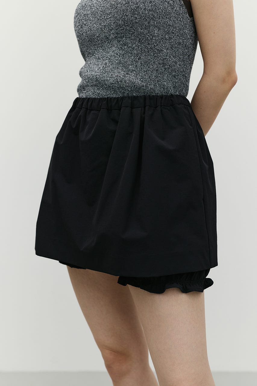 フリルミニスカートパンツ BLK S