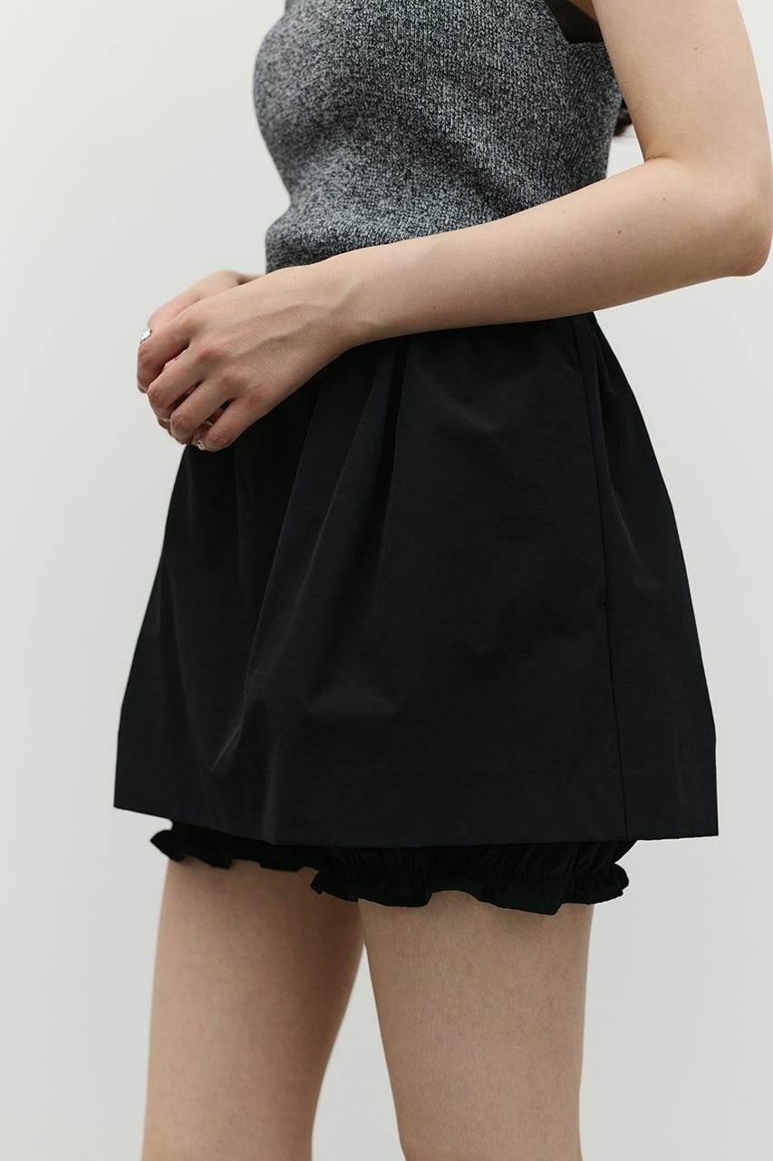 フリルミニスカートパンツ BLK S