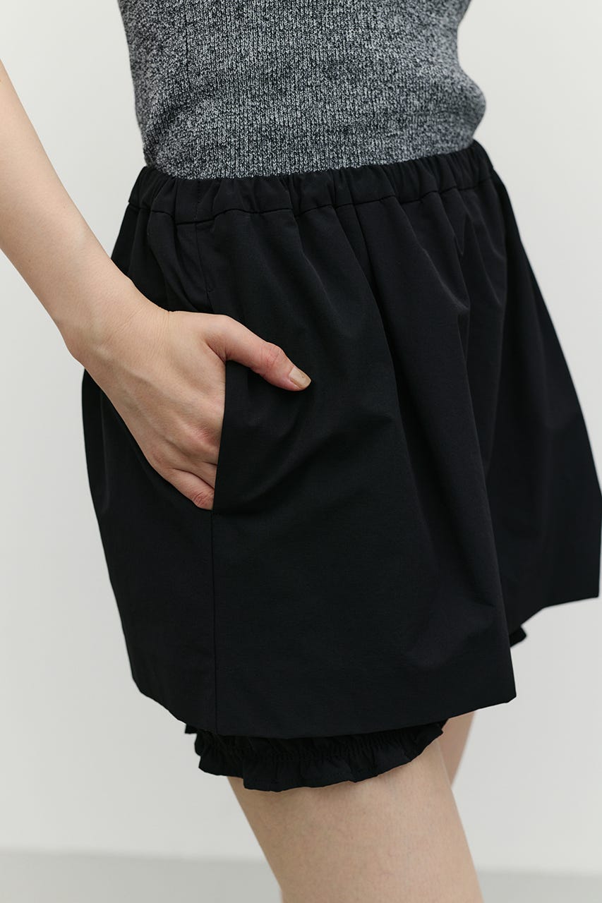 フリルミニスカートパンツ BLK S