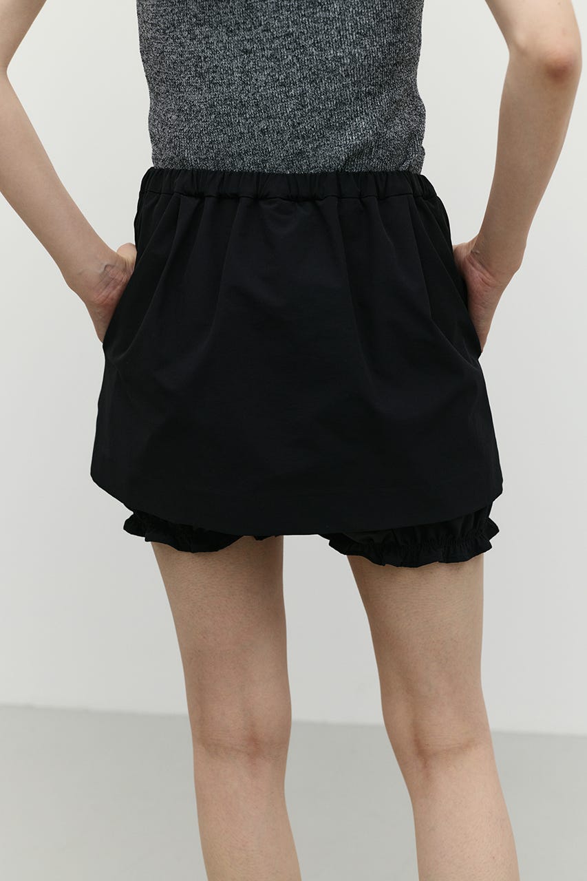 フリルミニスカートパンツ BLK S