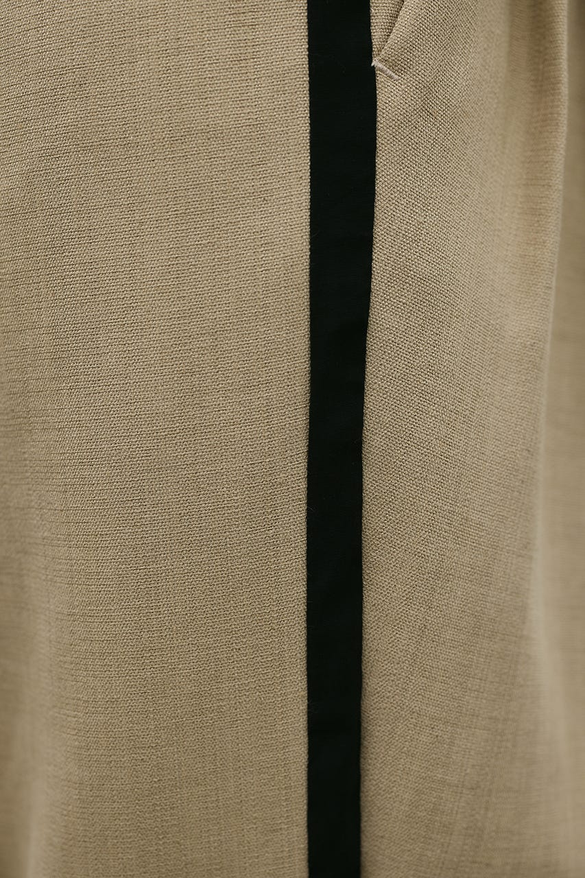 セットアップバイカラーパンツ BEG S