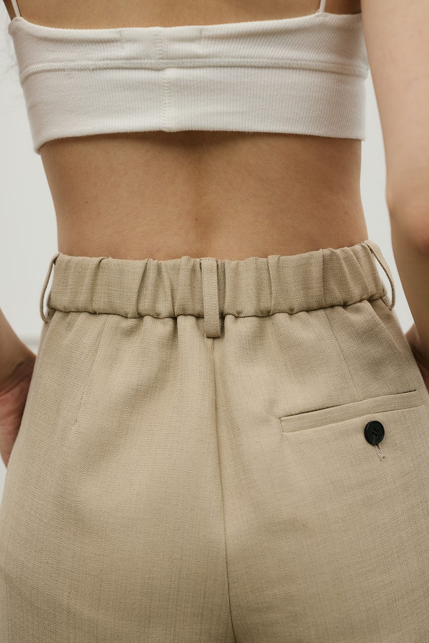 セットアップバイカラーパンツ BEG S