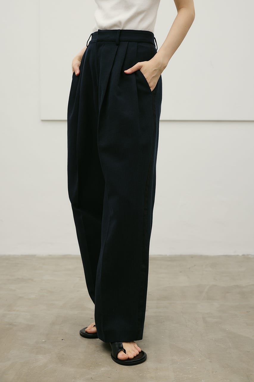 セットアップバイカラーパンツ NVY S