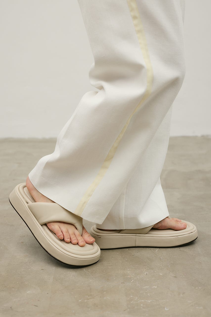 セットアップバイカラーパンツ WHT S