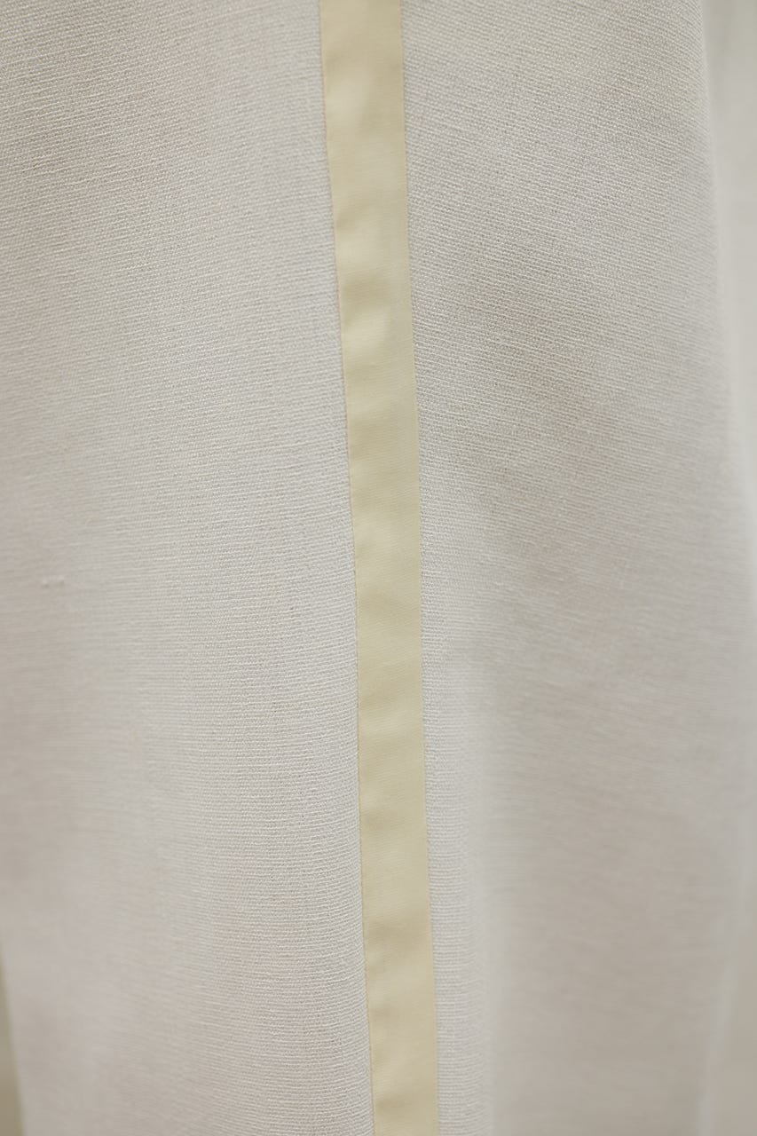 セットアップバイカラーパンツ WHT S