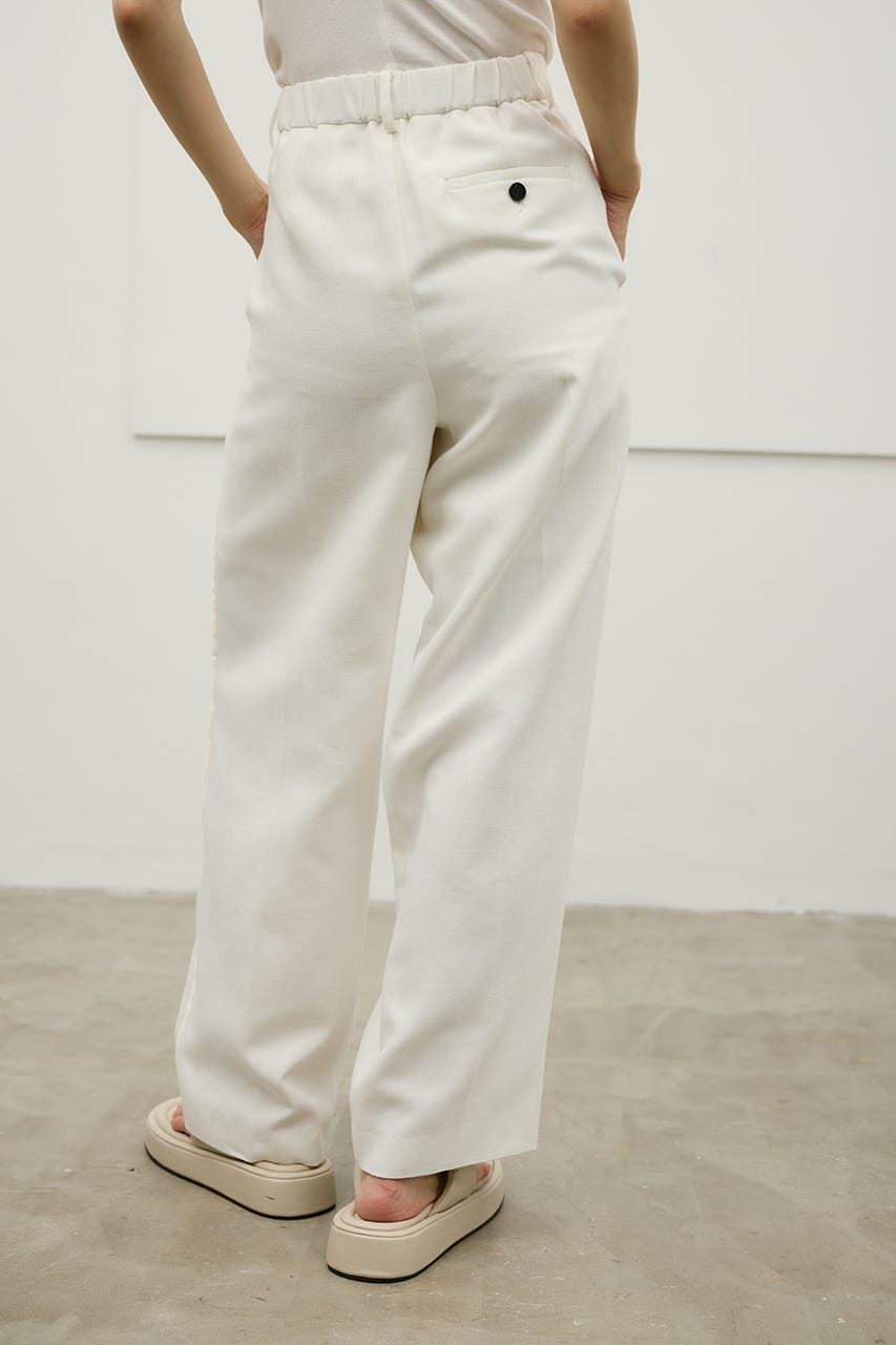 セットアップバイカラーパンツ WHT S