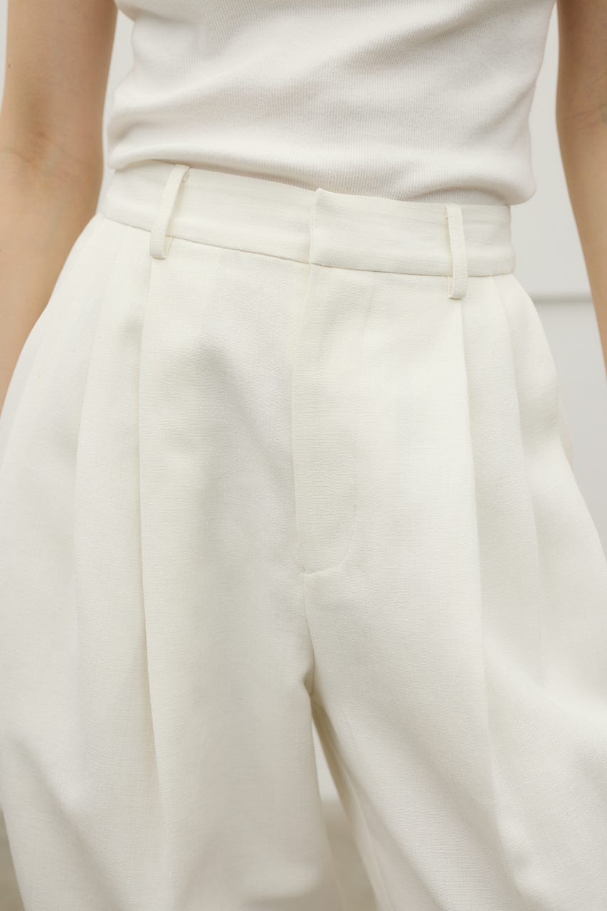 セットアップバイカラーパンツ WHT S