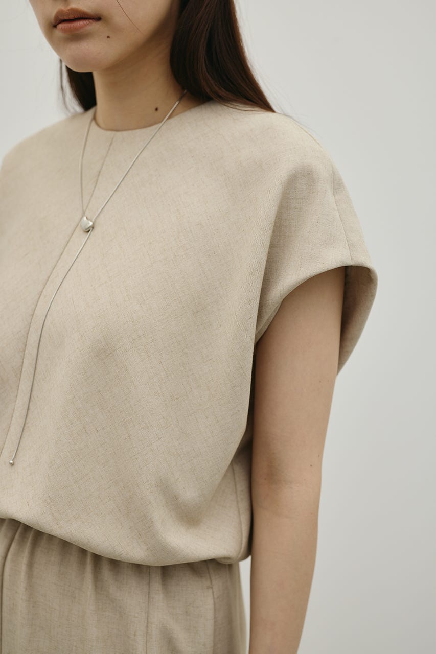 リネンミックスボクシーワンピース BEG S