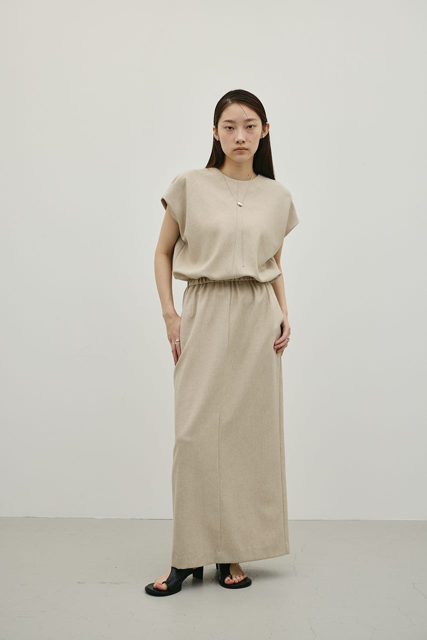 リネンミックスボクシーワンピース BEG S