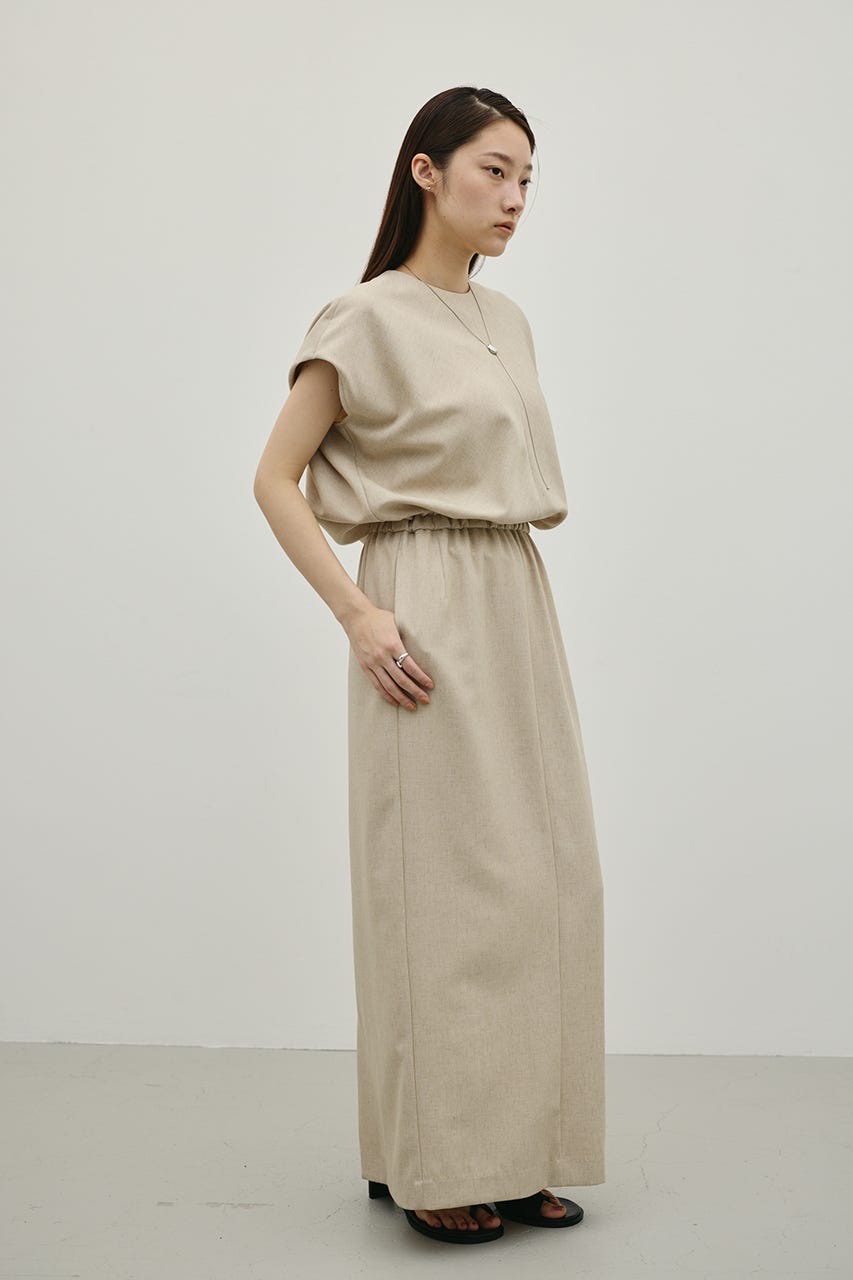 リネンミックスボクシーワンピース BEG S