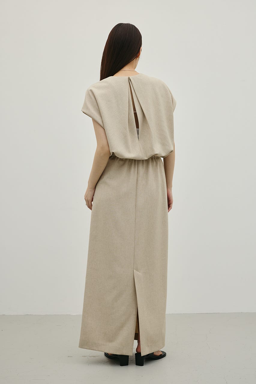 リネンミックスボクシーワンピース BEG S