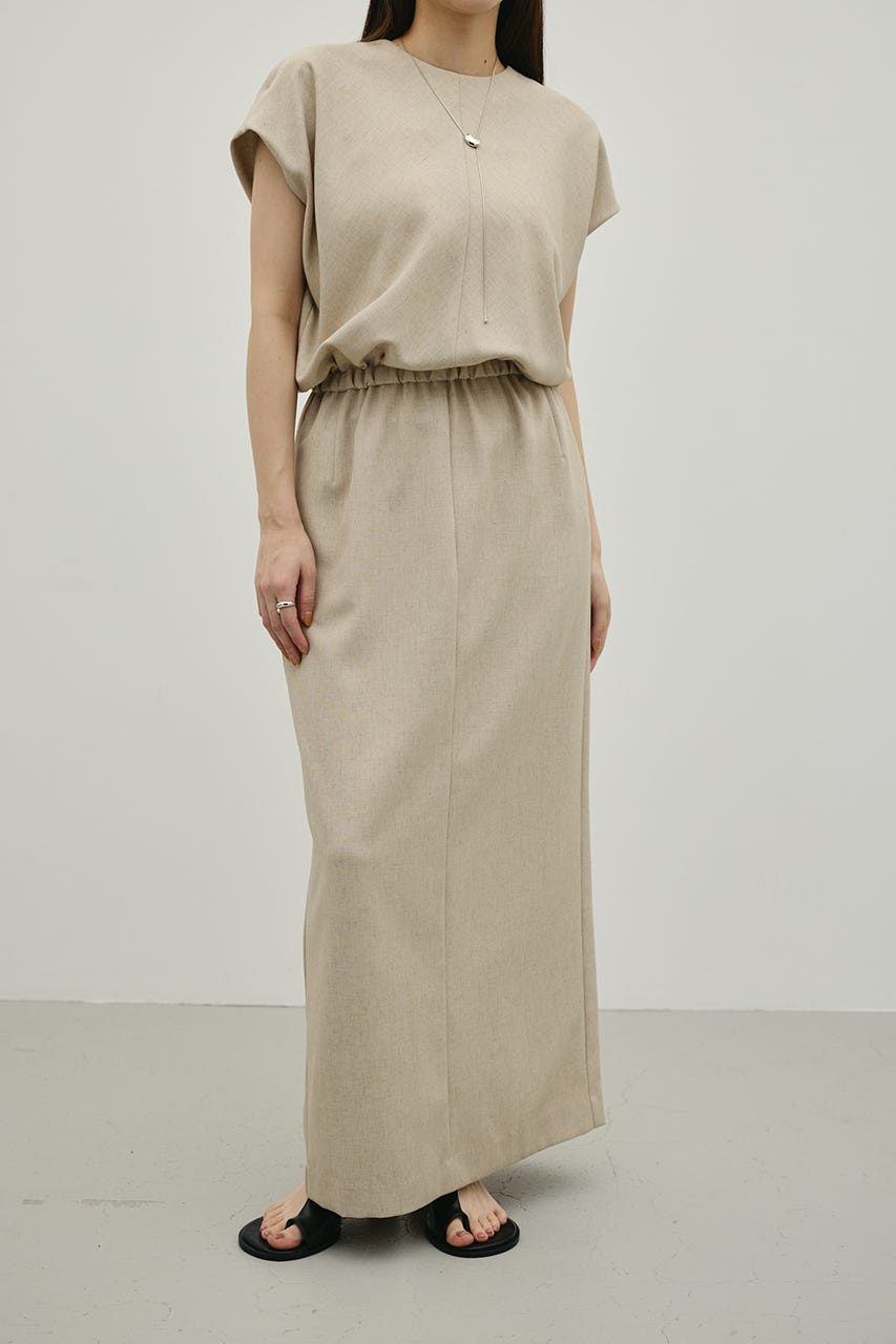 リネンミックスボクシーワンピース BEG S
