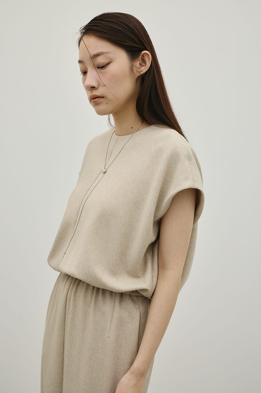 リネンミックスボクシーワンピース BEG S