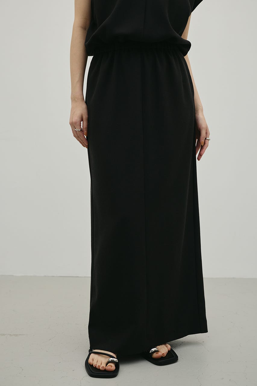 リネンミックスボクシーワンピース BLK S