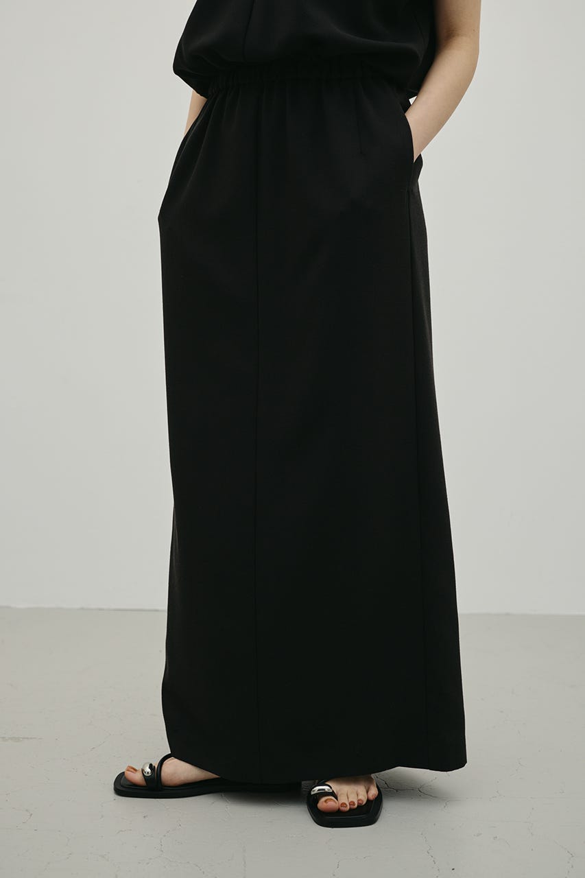 リネンミックスボクシーワンピース BLK S