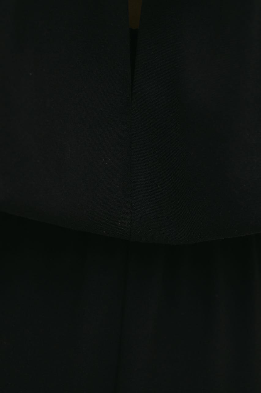 リネンミックスボクシーワンピース BLK S