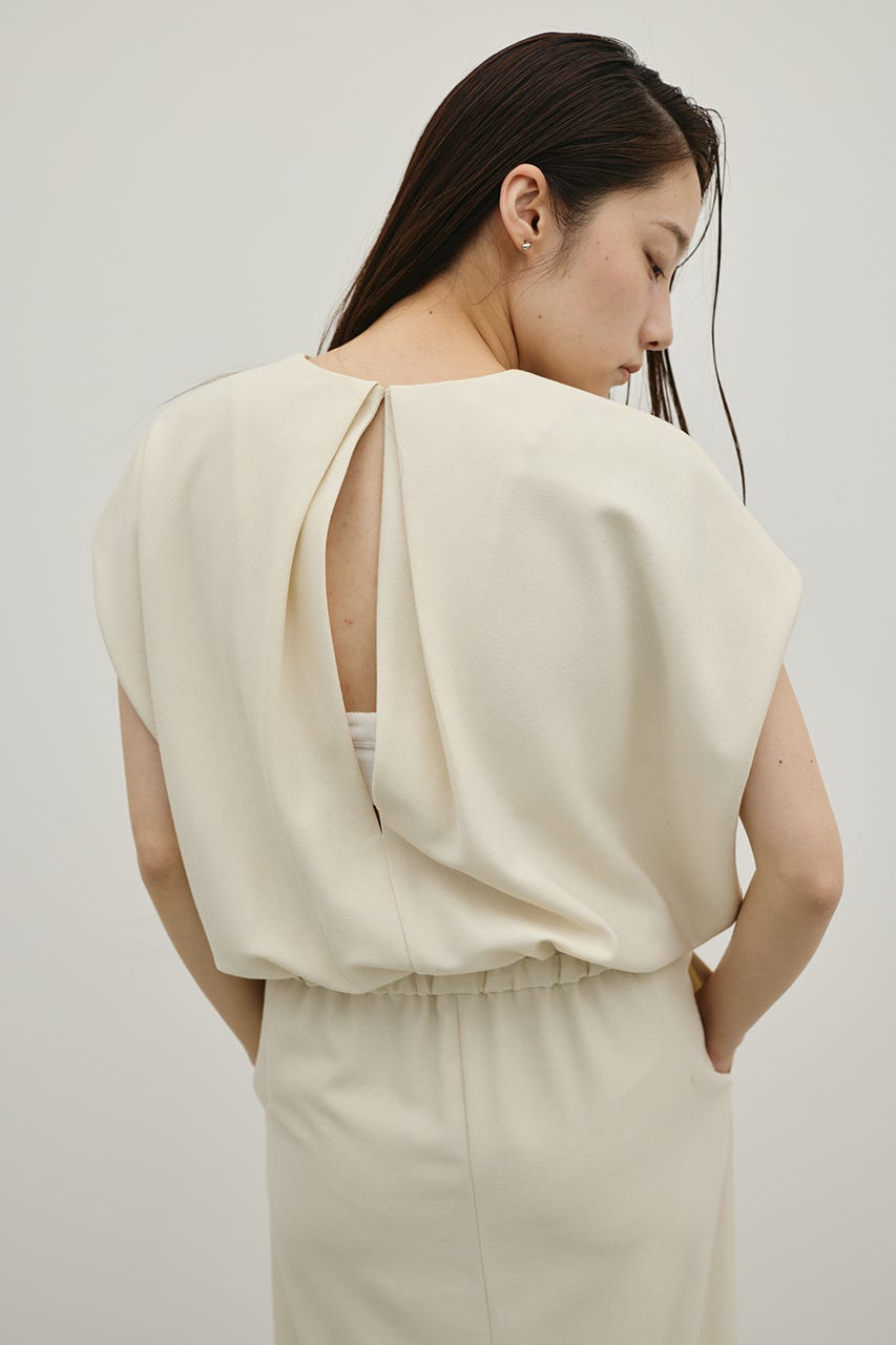 リネンミックスボクシーワンピース IVOY M