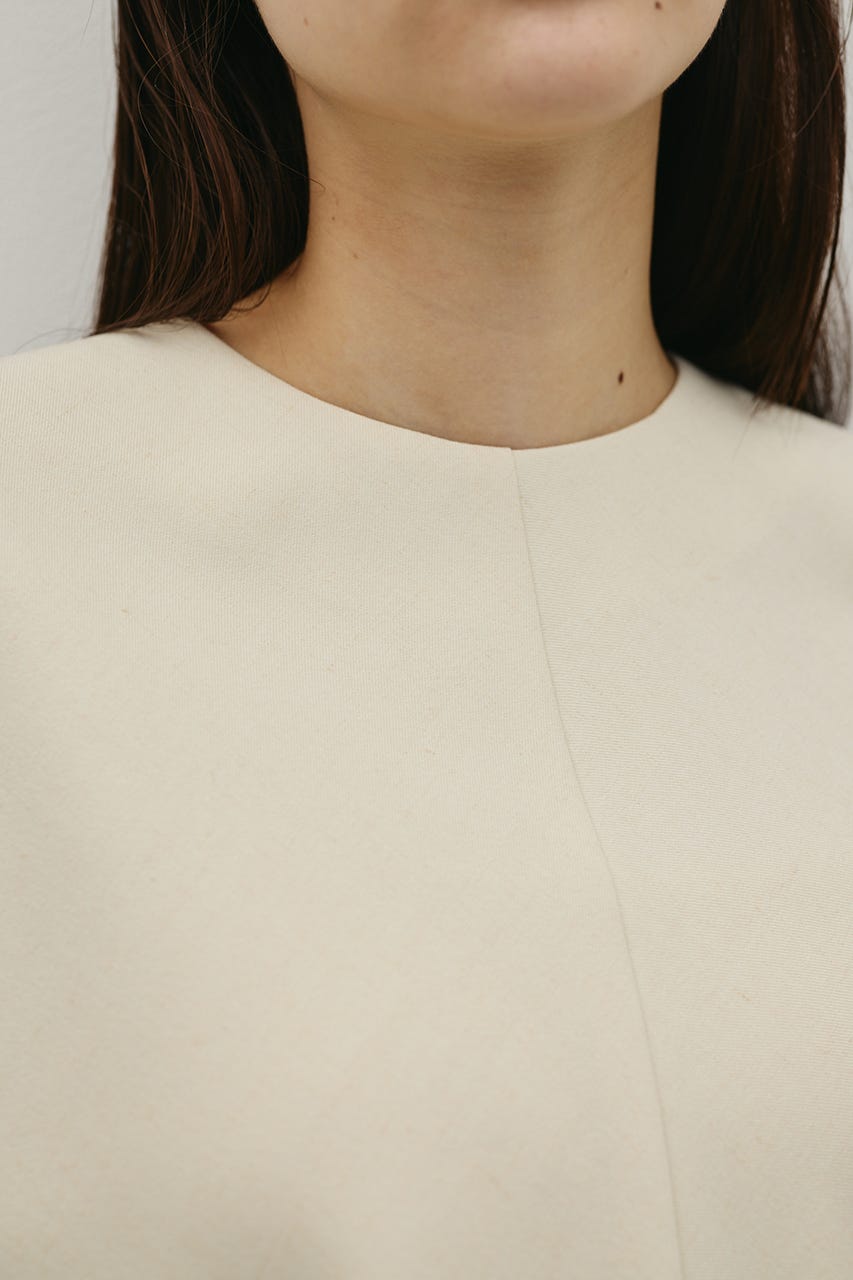 リネンミックスボクシーワンピース IVOY M