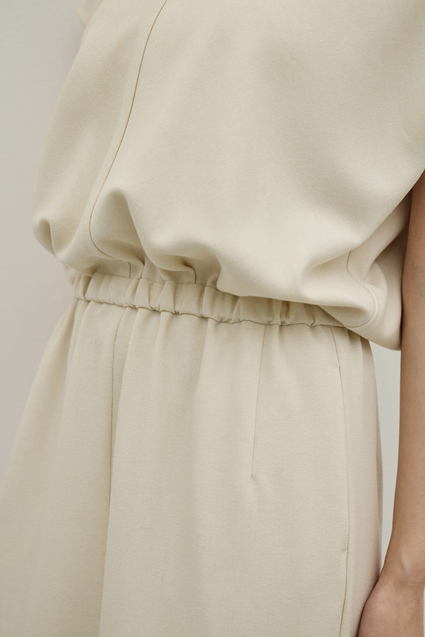 リネンミックスボクシーワンピース IVOY M