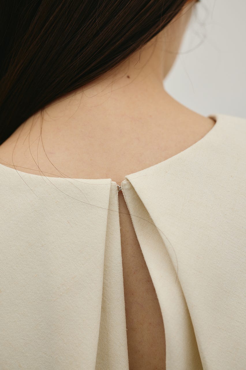 リネンミックスボクシーワンピース IVOY M