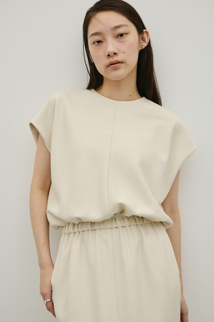 リネンミックスボクシーワンピース IVOY M