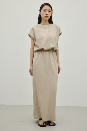 リネンミックスボクシーワンピース