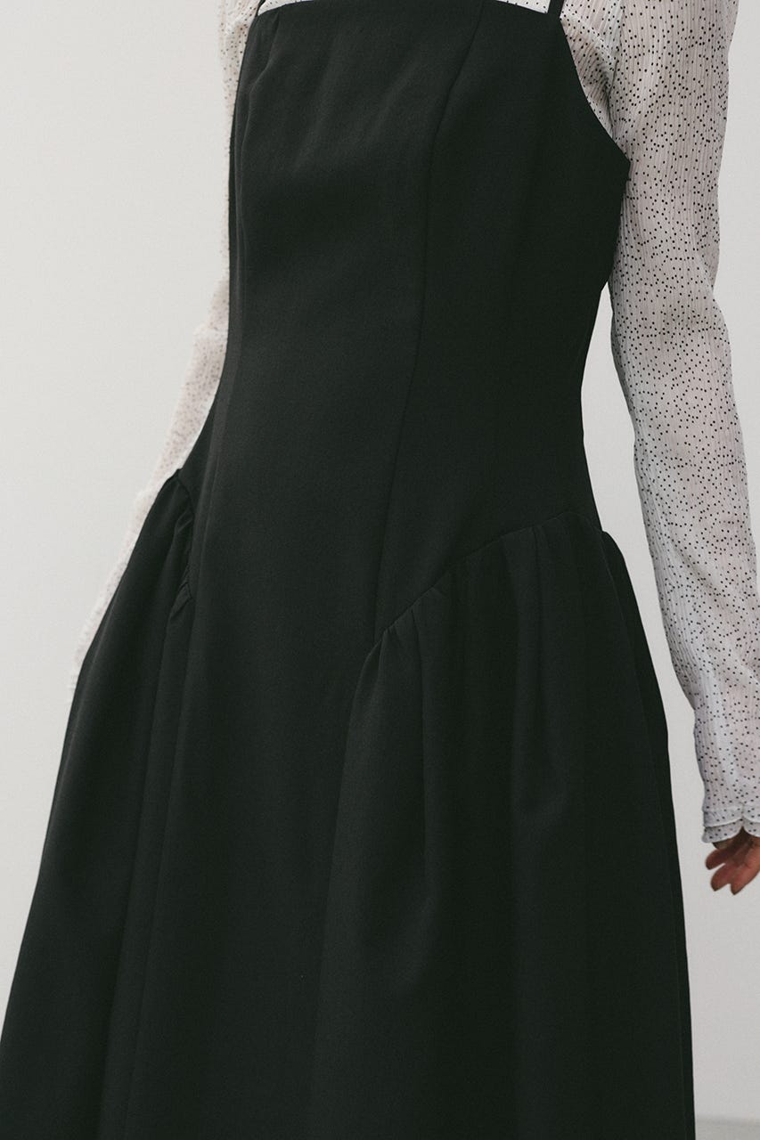 パネルキャミワンピース BLK S