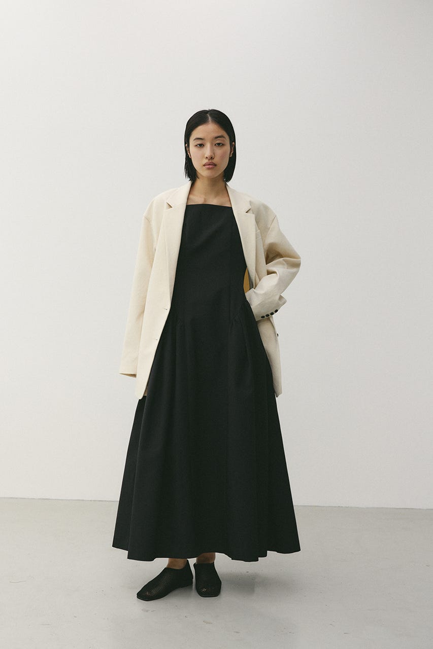 パネルキャミワンピース BLK S