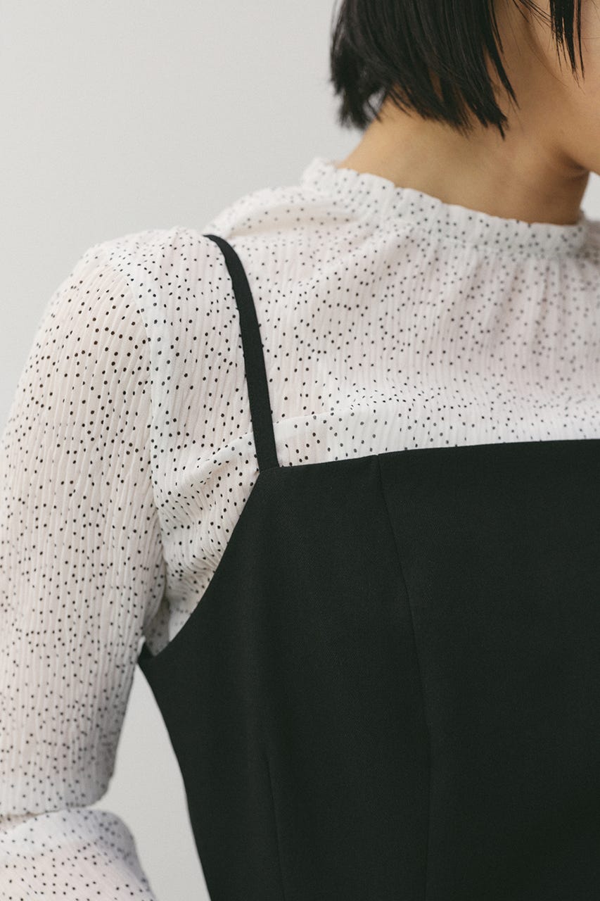 パネルキャミワンピース BLK S