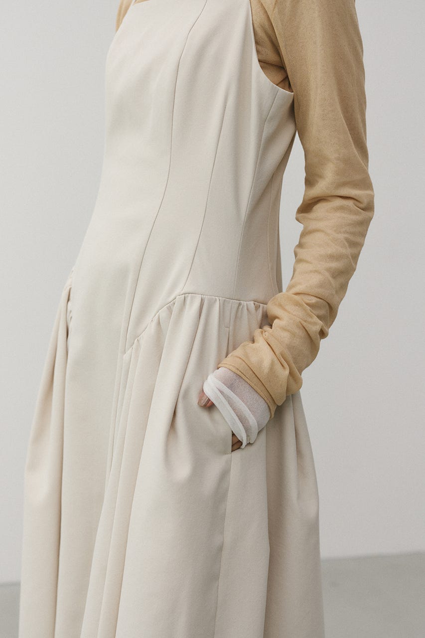 パネルキャミワンピース L/BEG S