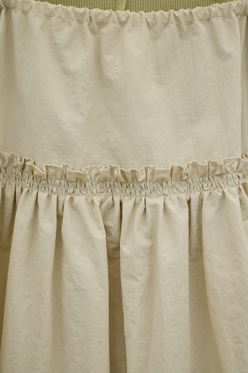 ギャザーVキャミワンピース BEG M