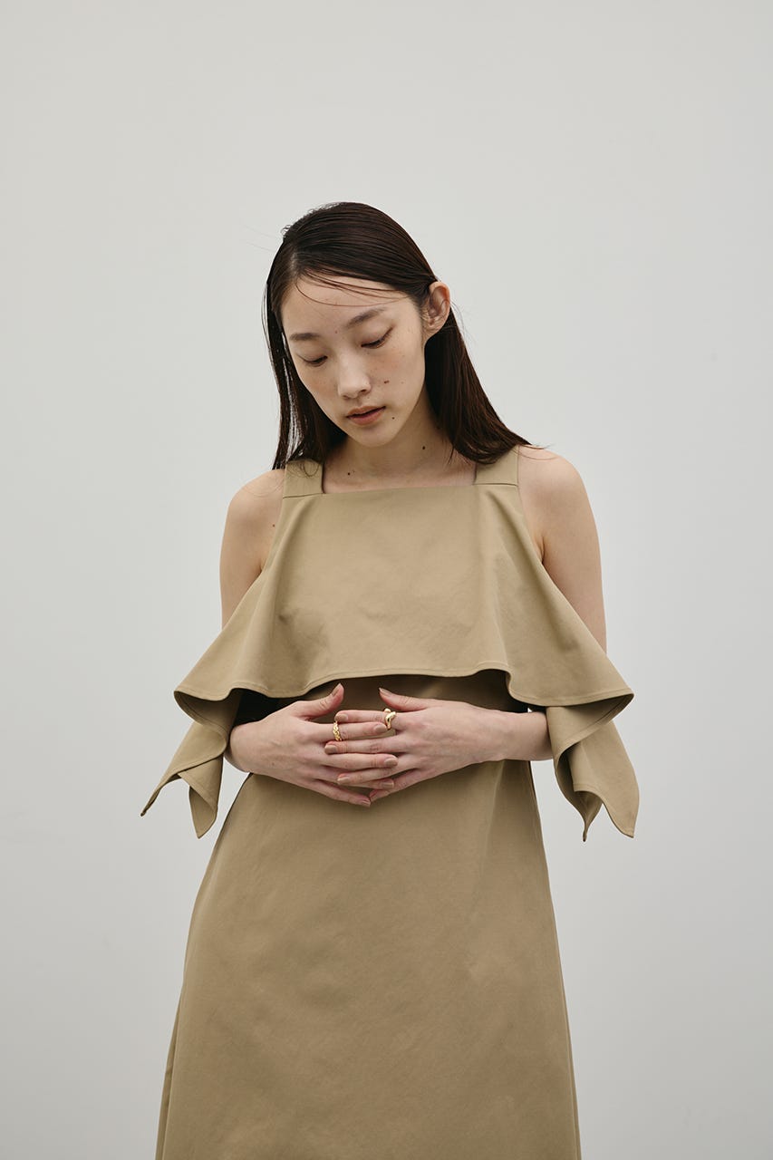 フリルコクーンワンピース BEG M