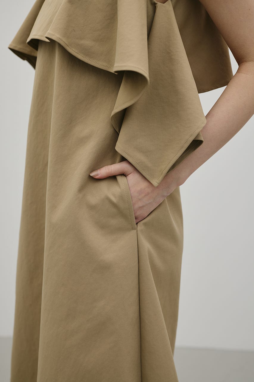 フリルコクーンワンピース BEG M