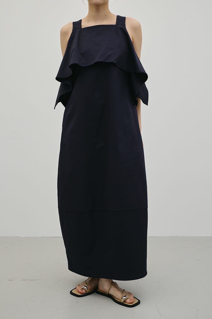 フリルコクーンワンピース NVY M