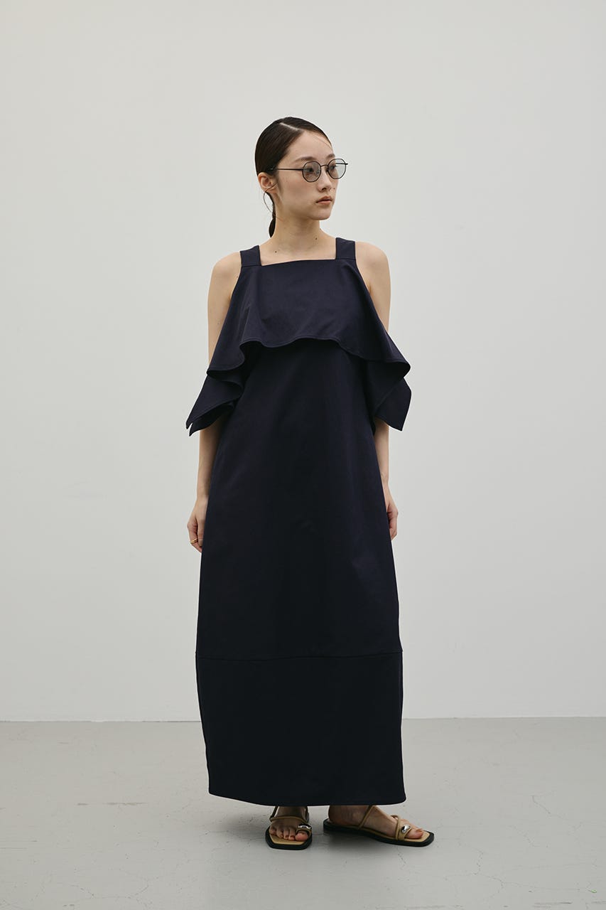 フリルコクーンワンピース NVY M